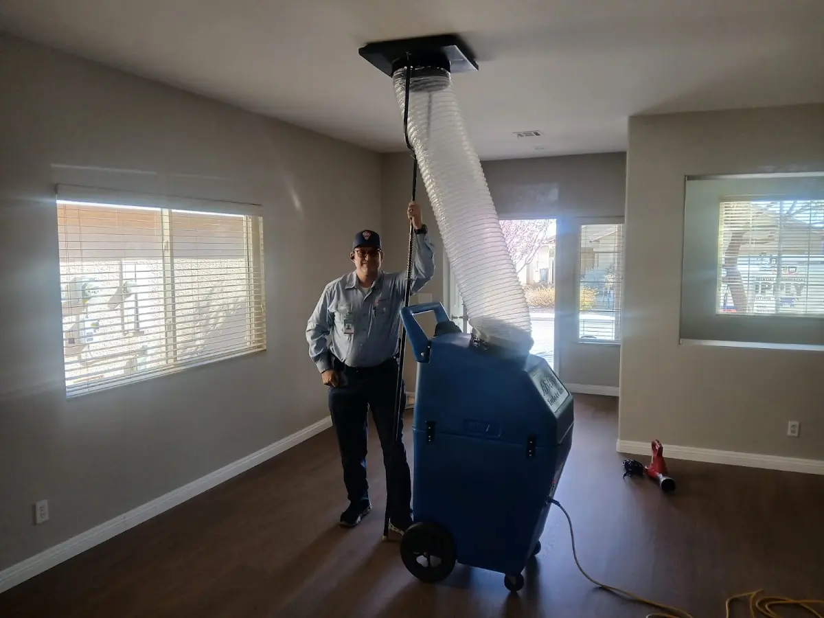 Professional Dryer Vent Cleaning work inside a Poway home